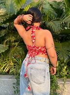 Halter neck top back